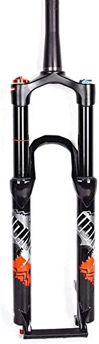 Tenedores de bicicleta de montaña : MGE 26 / 27, 5 Pulgadas de Bicicletas de montaña Frente Tenedor, Tenedor de suspensión, Recto Cono Tubo del Hombro línea de Control 120MM Stroke (Color : A)