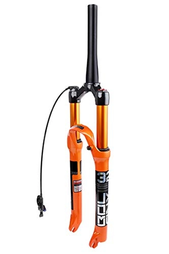 Tenedores de bicicleta de montaña : MTB Air Spring Bifurcación de bicicleta bicicleta de montaña Tenedor de suspensión 26 / 27.5 / 29 en el aire resorte recto 28.6mm cono 39.8mm viaje 100mm MTB naranja para el freno de disco Bike RL / HL QR