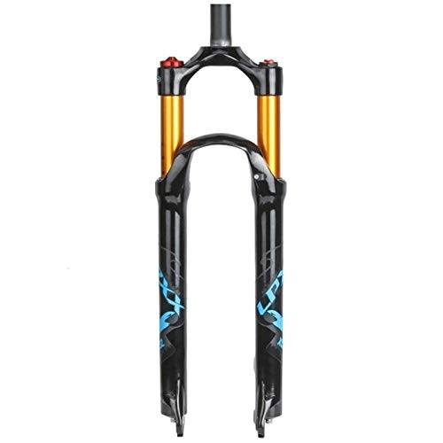 Tenedores de bicicleta de montaña : MTB Air Spring Bike Fork 26 27.5 29 en el amortiguador de la descarga de aire MTB Suspensión de la bicicleta Recto / cono Tubo Hombro / Control remoto Disc El Viaje de Freno 100mm QR 9mm Horquilla de