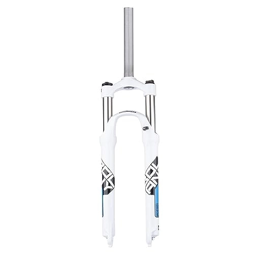 Tenedores de bicicleta de montaña : NESLIN Horquilla para Bicicleta De Montaña, con Sistema De Amortiguación Ajustable, Adecuada para Bicicleta De Montaña / XC / ATV, 26IN-Blanc Bleu