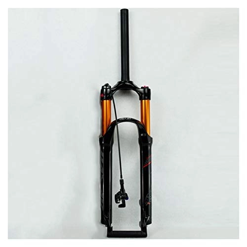 Tenedores de bicicleta de montaña : NUE Bicicleta de montaña Casquillo de suspensión delantero 26 / 27.5 / 29 pulgadas de freno de disco de cierre remoto de 100 mm de acariciación de aluminio aleación de aleación de oro Tube de aire rec