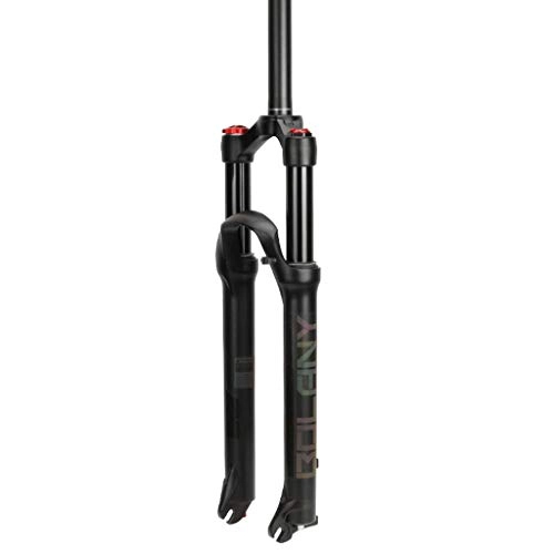 Tenedores de bicicleta de montaña : QIANGU Horquillas de suspensión, Bicicleta de montaña de 26 Pulgadas Hombro de Bloqueo de suspensión de MTB liviano de aleación de magnesio de 1-1 / 8 ' (Color : Black, Size : 27.5inch)