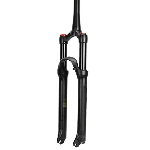 Tenedores de bicicleta de montaña : QQKJ MTB Bike Air Fork Suspensin Ajuste de Rebote 26 / 27.5 / 29er Lock, Straight Tapered Mountain Fork para Accesorios de Bicicleta, Conetube27.5