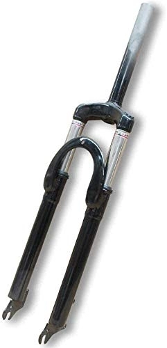 Tenedores de bicicleta de montaña : SJMFGF - Tenedor de suspensión para bicicleta de montaña de 26 pulgadas, horquilla Mtb de freno de disco de acero alto amortiguamiento de los fiets rígidos (color: negro)