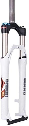 Tenedores de bicicleta de montaña : SJMFGF - Tenedor de suspensión para bicicleta de montaña, tenedor de suspensión para bicicleta de carretera y bicicleta de carretera, bloqueo manual (color: blanco, tamaño: 26 pulgadas)
