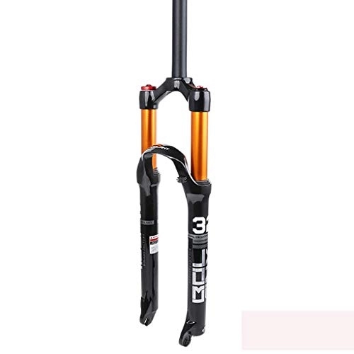 Tenedores de bicicleta de montaña : SLRMKK Horquilla de suspensión de Bicicleta, Horquilla Delantera de Bicicleta de montaña, Horquilla de Aire de suspensión de Ciclismo, Bloqueo Manual, Aleación de Aluminio, Recorrido de 100 mm, para