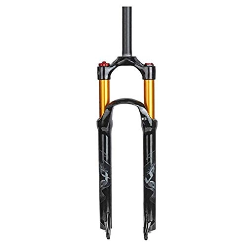 Tenedores de bicicleta de montaña : Sonwaohand Mountain Bike Suspensión Horquilla, 1-1 / 8' 28.6mm Ligero Aleación De Magnesio MTB Suspensión Bloqueo Hombro Viaje:100mm 27, 5 Pulgadas B