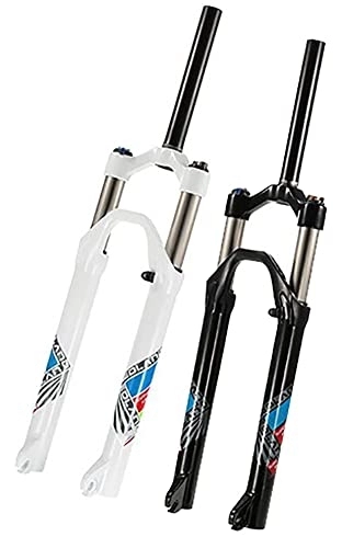 Tenedores de bicicleta de montaña : stdpcxz Aleación De Aluminio Horquilla Amortiguador para 26In Bicicleta Montaña, Control De Hombros Freno De Disco Horquillas Delanteras De Bicicleta White, 26