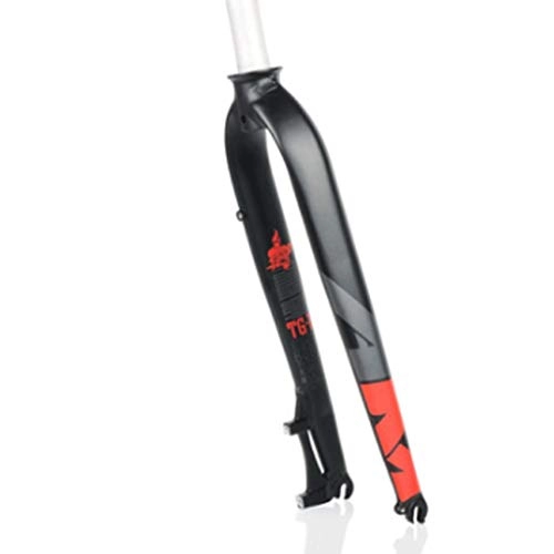 Tenedores de bicicleta de montaña : Suspensión Bicicleta Horquilla para Bicicleta MTB Frente Tenedor de suspensión Delantera Tenedor Amortiguador for la Bicicleta (Color : Red)