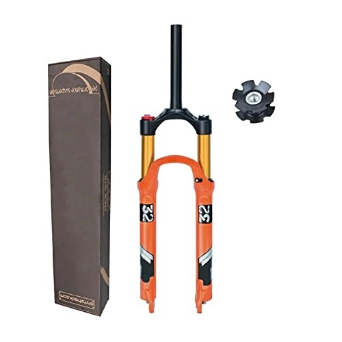 Tenedores de bicicleta de montaña : Suspensión Delantera de Bicicleta 120mm Recorrido, Horquillas de Suspensión Air Mountain Bike Amortiguador Gas Ultraligero 1-1 / 8" (Color : Straight Tube(HL), Size : 27.5inch)