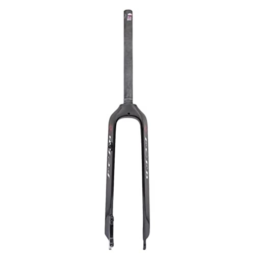 Tenedores de bicicleta de montaña : TCXSSL MTB Bike Fork 26 / 27.5 / 29 Pulgadas Fibra de Carbono Horquilla rígida Freno de Disco Horquilla Delantera de liberación rápida 1-1 / 8'' Threadless Straight (Color : 27.5inch Black)