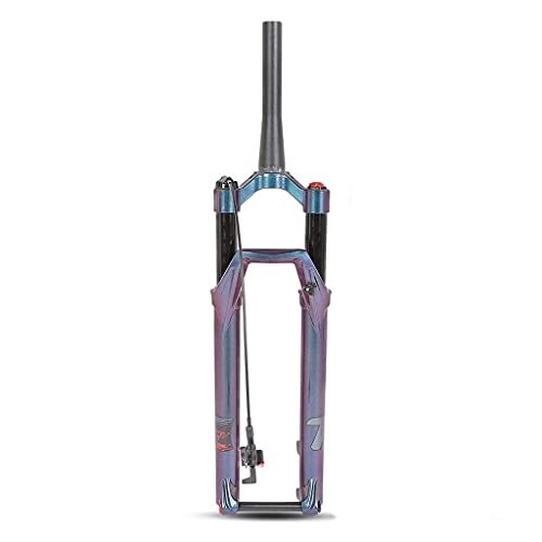 Tenedores de bicicleta de montaña : TYXTYX Horquilla de suspensión con Bloqueo Remoto, 27.5"29" Horquillas neumáticas cónicas livianas para Bicicleta de montaña de 27.5"- Coloridas