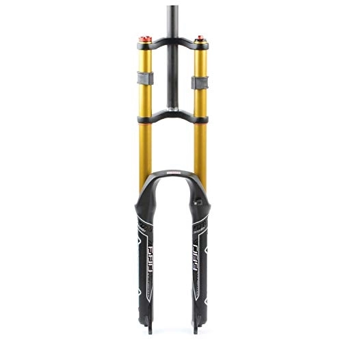 Tenedores de bicicleta de montaña : TYXTYX Horquilla de suspensión de Bicicleta de montaña 26"27, 5 Pulgadas 29 Er, Doble Hombro Amortiguador de Aceite Amortiguador Recorrido de absorción efectiva: 130 mm