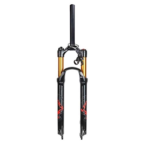 Tenedores de bicicleta de montaña : TYXTYX Horquilla Delantera con suspensión neumática para Bicicleta de montaña 26 / 27.5 / 29, Horquillas MTB de Tubo Recto de aleación Ultraligera QR 9 mm (Bloqueo Manual / Remoto)
