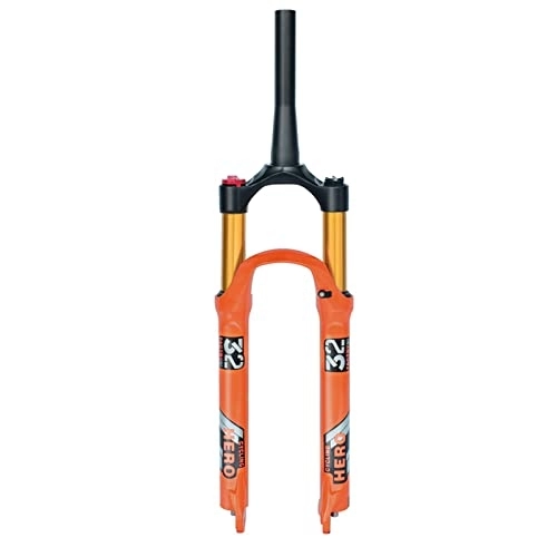 Tenedores de bicicleta de montaña : VGAGV Trazo 120 mm Bicicleta de montaña Horquilla Delantera Horquilla de Aire Bicicleta transfronteriza Amortiguador Amortiguador Naranja Aleación de magnesio, 27.5