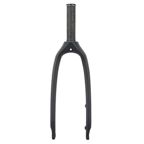 Tenedores de bicicleta de montaña : VGEBY Horquilla de bicicleta de montaña de 20 pulgadas, 3K, mate, 4.3 pulgadas, tubo superior, horquilla delantera para bicicleta plegable de tubo recto de 28.6 mm