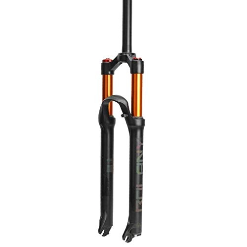 Tenedores de bicicleta de montaña : Waui Horquillas de suspensin, 26inch Mountain Bike 1-1 / 8 'de Peso Ligero de aleacin de magnesio MTB Suspension Lock Shoulder (Color : Metallic, Size : 29inch)