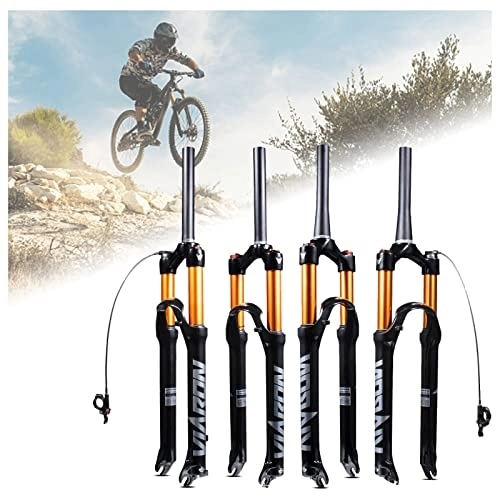 Tenedores de bicicleta de montaña : WDNMDY Horquilla Delantera MTB Mountain, 26 / 27, 5 / 29 Pulgadas, Horquilla de Suspensión de 120 Mm de Recorrido, 28, 6 Mm, Tubo Recto / cónico, QR De 9 Mm