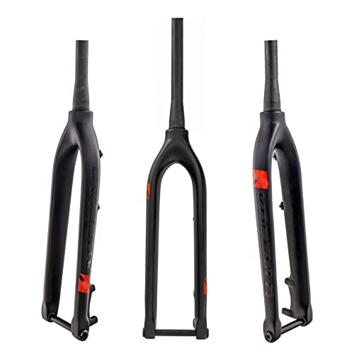 Tenedores de bicicleta de montaña : WDNMDY Horquillas de Bicicleta MTB de Carbono de 29 Pulgadas, Eje pasante de 15X100 mm, Horquillas Delanteras de Bicicleta de montaña súper Ligeras de Tubo cónico de 28, 6 mm