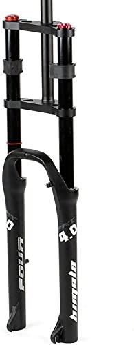 Tenedores de bicicleta de montaña : WYJW Horquilla de suspensión BMX E-Bike 26x4, 0 Pulgadas Horquilla de Bicicleta Horquillas Gruesas MTB / ATV Ajuste de amortiguación de Freno de Disco de Aire 160mm Travel QR