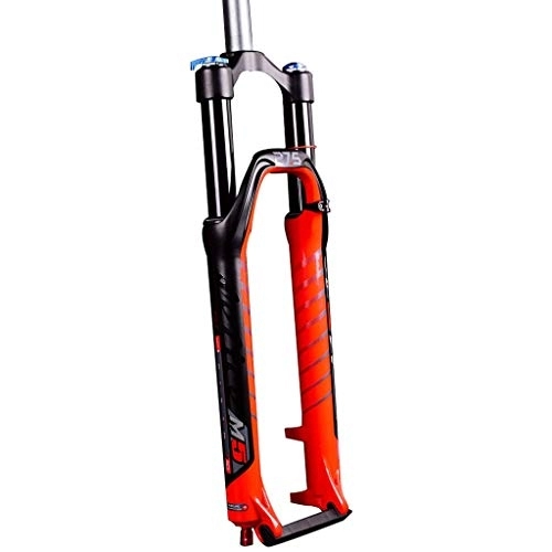 Tenedores de bicicleta de montaña : WZ Suspensión Tenedor Montaña Bicicleta Mojadura Ajuste Hombro Controlar Choque Amortiguador Bloquear (Color : A, Tamaño : 27.5inch)