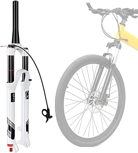 Tenedores de bicicleta de montaña : XKCCHW Horquilla Delantera De Suspensión para Bicicleta 26 27, 5 29 Pulgadas, 130 Mm De Recorrido 1-1 / 2"Horquilla Delantera De Aire para Bicicleta MTB De Canal Espinal