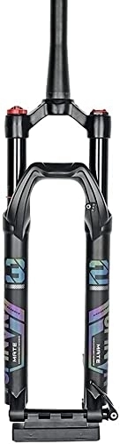 Tenedores de bicicleta de montaña : ZECHAO 27.5 / 29in Mountain Bicycle Suspension Forks, QR 9mm Disc Freno de Disco Aluminio Aleación de magnesio 1-1 / 2 "Control de Hombro Viaje 100mm Horquilla Suspensión (Color : Black, Size : 29 i