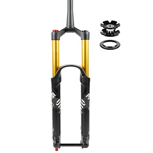 Tenedores de bicicleta de montaña : ZECHAO Horquilla de suspensión de bicicleta de montaña de aire de viaje de 10.8 29 pulgadas, bloqueo manual de 1-1 / 2 pulgadas, horquilla delantera amortiguadora de golpes de 15 mm x 110 mm, accesorios