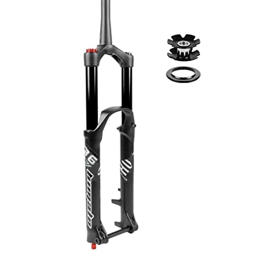 Tenedores de bicicleta de montaña : ZECHAO Horquilla de suspensión para bicicleta de montaña de aire de viaje de 10.8 29 pulgadas, bloqueo manual de 1-1 / 2 pulgadas, horquilla delantera amortiguadora de golpes, accesorios de eje de 15 mm