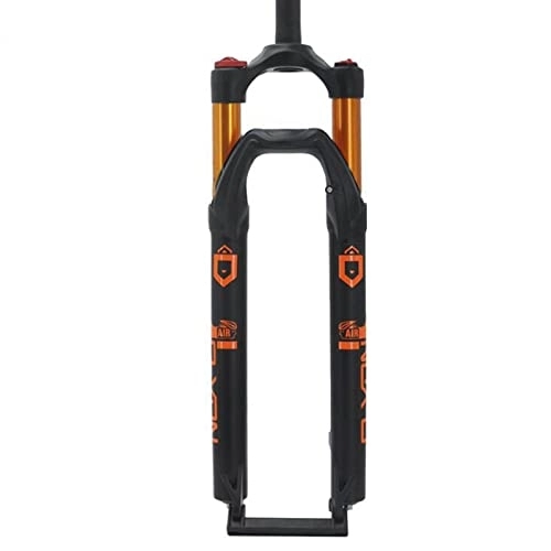 Tenedores de bicicleta de montaña : ZECHAO Horquilla Suspensión Viaje 120mm, Aleación De Aluminio 27, 5 / 29 Pulgadas Horquilla Colgante Bicicleta Montaña En El Aire Tubo Recto 1-1 / 8" Horquilla Suspensión (Color : Orange, Size : 27.5inch