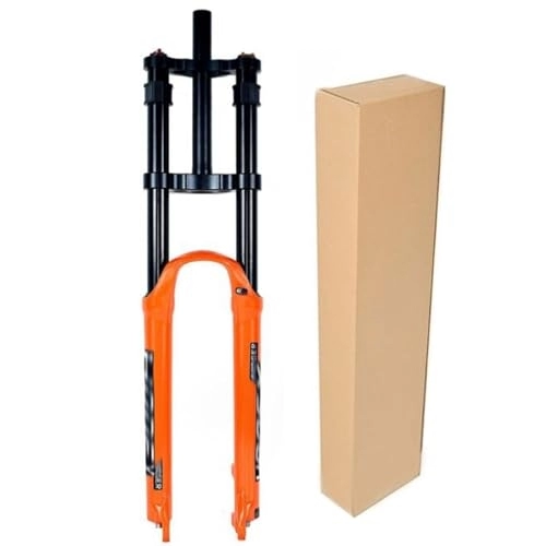 Tenedores de bicicleta de montaña : ZECHAO Horquillas de Suspensión for Bicicleta Montaña, Aire de Viaje 160mm 26 27, 5 29er Amortiguador Gas Ultraligero Ajuste de Rebote Horquilla Doble Hombro QR (Color : Orange, Size : 29inch)
