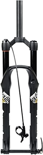 Tenedores de bicicleta de montaña : ZECHAO Montaña Bike Suspension Fork 26 / 27.5 / 29in, Air Bicycle Suspension Stork Rebound Ajuste a través del Eje 15 mm Viaje de 130 mm Freno de Disco Horquilla Suspensión (Color : Straight Remote, Siz