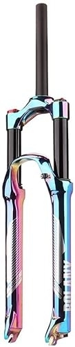 Tenedores de bicicleta de montaña : ZECHAO MTB Tenedor de suspensión 27.5 / 29 Pulgadas, bifurcación de Freno de Disco de Ciclismo 1-1 / 8 "Tubo Recto 100mm de 9 mm QR Bifurcación de montaña Horquilla Suspensión (Color : Colorful, Siz