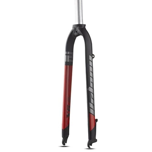 Tenedores de bicicleta de montaña : ZECHAO Tenedores Duros for Bicicletas Montaña, Ultraligero 800g Aleación Aluminio 26 / 27, 5 / 29 Pulgadas Liberación Rápida 9mm Freno Disco Accesorios Bicicletas Horquilla Suspensión (Color : Red, Size :