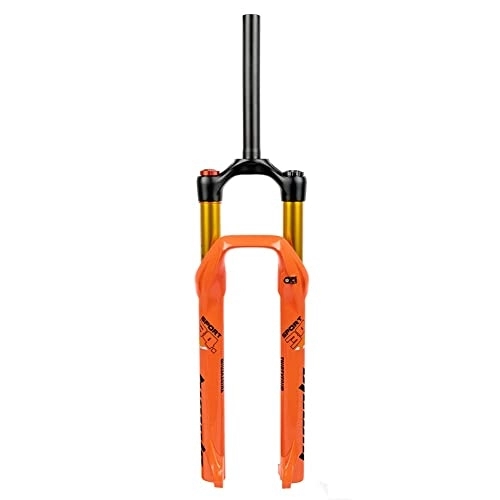 Tenedores de bicicleta de montaña : ZFF 26 27.5 29 Pulgadas MTB Horquilla De Suspensión Aire Carrera100mm XC Bicicleta De Montaña Horquillas Delanteras 1-1 / 8" Control De Hombros QR 2120g (Color : Orange, Size : 29inch)