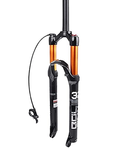 Tenedores de bicicleta de montaña : ZHTY Horquilla de suspensión neumática MTB 26 / 27, 5 / 29 Pulgadas Horquilla de Bicicleta de aleación de magnesio Freno de Disco de Viaje 120mm QR 9mm Horquilla de suspensión de Bicicleta