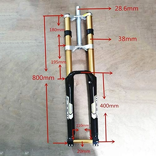 Tenedores de bicicleta de montaña : Zoom 680dh AMS 26"disco de freno DH para bicicleta de montaña bicicleta de aleacin de horquilla de suspensin delantera tenedores Downhill hombros 20mm Bobina Disco