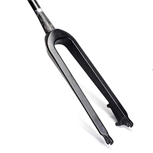 Tenedores de bicicleta de montaña : ZQTG Horquilla De Bicicleta 26 27, 5 Pulgadas MTB Suspensión 3K Horquilla De Fibra De Carbono Freno De Disco Ultraligero 1-1 / 8"Negro 450G En