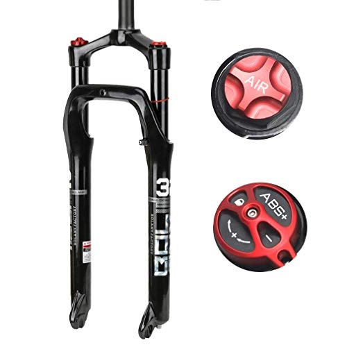 Tenedores de bicicleta de montaña : ZTGL Horquilla de Suspensión Bicicleta Montaña 26 Pulgadas, Viajes 135mm, Sistema Neumático, Negro