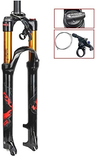 Tenedores de bicicleta de montaña : Zwr Horquilla de Bicicleta MTB 26 27.5 29 Inch, Ultraligero Aluminum Alloy Mountain Bike Horquilla de Suspensin Recorrido: 100mm (Color : Red, Size : 27.5INCH)