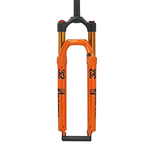 Tenedores de bicicleta de montaña : ZYHDDYJ Horquilla Bicicleta Horquilla Suspension Aire Bicicleta De Montaña 27, 5 / 29 Pulgadas Aleación De Magnesio Viaje 120mm QR De 9 Mm (Color : Orange, Size : 27.5 Inch)