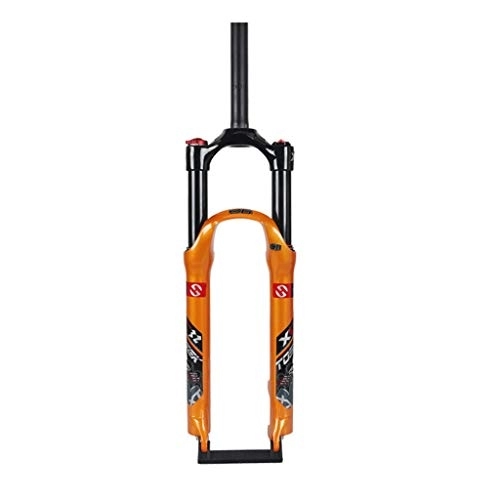 Tenedores de bicicleta de montaña : zyy Horquilla de suspensión de Bicicleta de montaña 26 / 27.5 Pulgadas, 1-1 / 8"Aleación de Aluminio Disco de Control del Hombro Ajuste de amortiguación del Freno Viaje 100 mm (Size : 27.5inch)