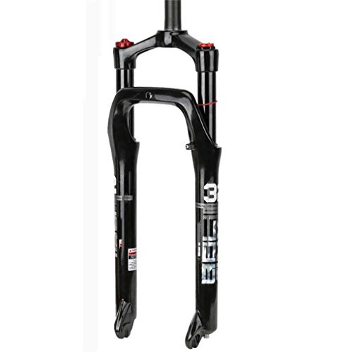 Tenedores de bicicleta de montaña : ZZQ- Horquilla De Suspensión para Bicicleta De Montaña MTB Presión del Aire Accesorios De Bicicleta De Carretilla Elevadora con Suspensión De Aleación De Magnesio Negro 26 Pulgadas