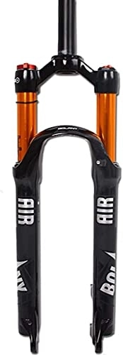 Mountain Bike Fork : 26 / 27.5 / 29 Air Mountain Bike Suspension Forks, Straight Tapered Tube 28.6Mm QR 9Mm Travel 120Mm Manual / Crown Lockout MTB Forks, Ultralight Gas Shock Absorber XC / AM / FR Bicycle(Color:Straight;Size:27.5)