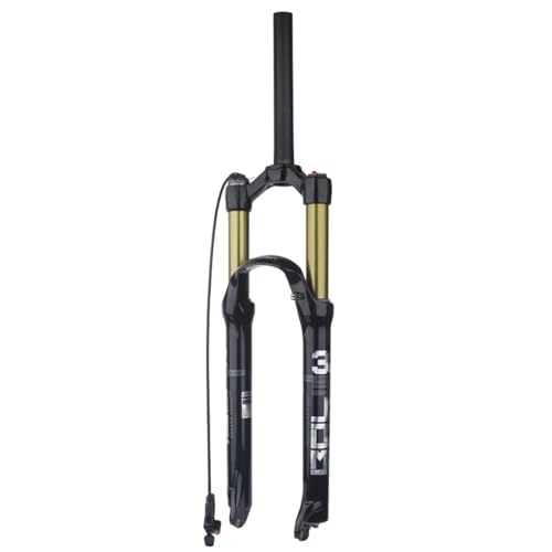 Mountain Bike Fork : 26 / 27.5 / 29 Inch Mountain Bike Air Shock Suspension Fork 1-1 / 8" Straight Steerer HL / RL Manual Lockout / Remote Lockout 100mm Travel Disc Brake Quick Release 100mm*9mm ( Color : RL , Size : 27.5inch )