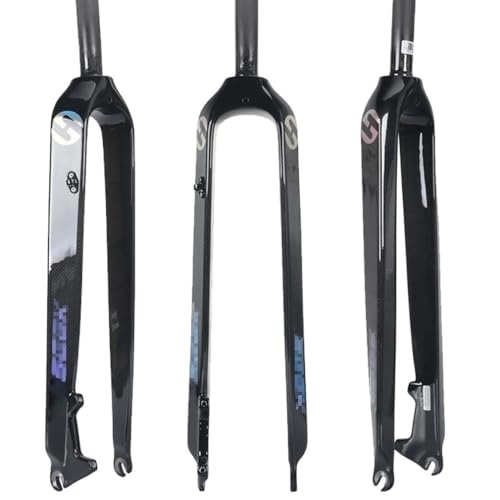 Mountain Bike Fork : 26 / 27.5 / 29 Inch Mountain Bike Front Fork MTB Fork, Carbon Fibre Stiff Fork / 1-1 / 8" Straight Tube 28.6 * 300mm / Disc Brake / Open Gear 100mm / Suitable For Mountain Biking(Racing, Climbing)