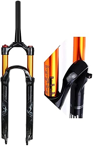 Mountain Bike Fork : 26 / 27.5 / 29 Inch MTB Air Suspension Fork 1 1 / 2 Tapered Tube QR 9mm Manual / Remote Lockout Rebound Adjust XC AM Ultralight Mountain Bike Front Forks (Color : HL, Size : 26inch)