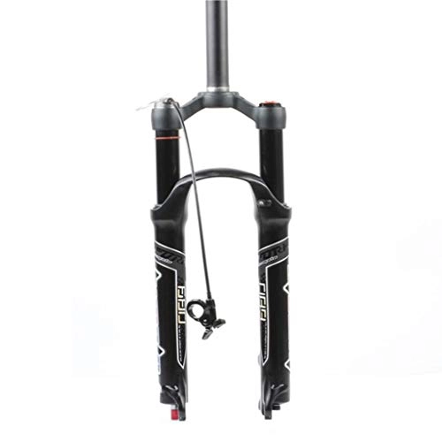 Mountain Bike Fork : 26 / 27.5 / 29 Inch MTB Bike Fork Air Shock AM Bicycle Suspension Fork Manual Lockout / Remote Lockout Rebound Adjust Straight Steerer And Cone Steerer QR 9mm (Color : Straight canal-RL, Size : 27.5inch)