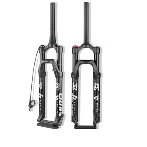 Mountain Bike Fork : 26 / 27.5 / 29 MTB Air Suspension Fork, Magnesium Alloy Mountain Bike Rebound Air Fork Suspension Travel 120 mm (29 Straight Tube Shoulder Control (Quick Release Type))