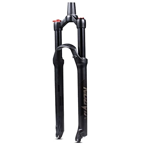 Mountain Bike Fork : 26 / 27.5 / 29in MTB Bicycle Suspension Fork 1-1 / 2" QR 9mm Bicycle Forks 100mm Travel Rebound Adjustment Air Front Fork Disc Brake (Color : 27.5''Black, Size : Shoulder control)